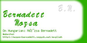 bernadett mozsa business card